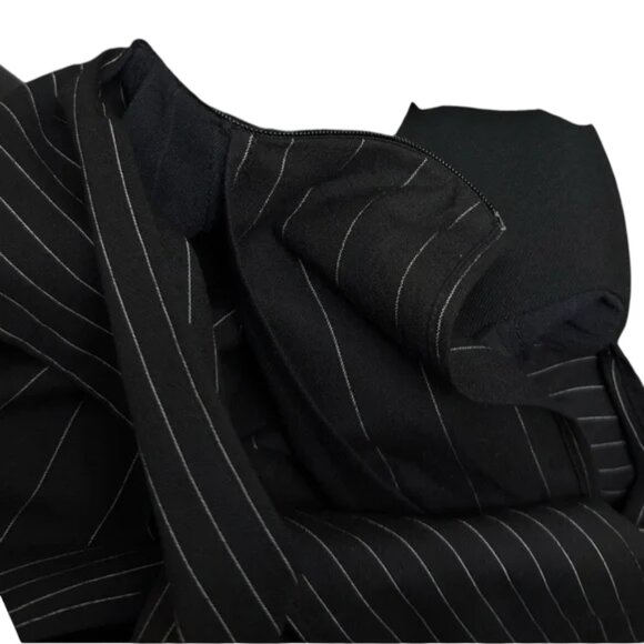 Zara black pinstripe strapless multi-position bandeau crop top size XS - Picture 8 of 9